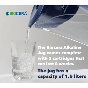 Biocera Antioxidant Alkaline Water Jug 2 Catridges