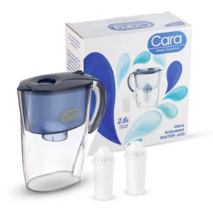 Cara Water Jug 2.6L Alkaline Filter + 2 Carbon Coconut Filters