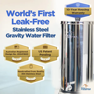 Filteroo® Superoo - Stainless Steel Gravity Water Filter