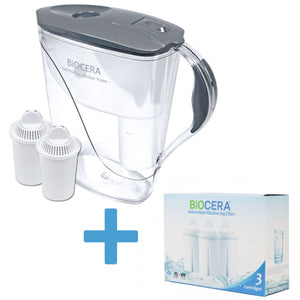 Biocera Alkaline Water Filter 1.5L Jug White