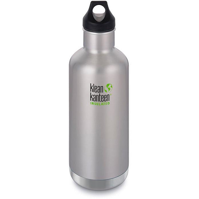 KLEAN KANTEEN Stainless Steel Bottle Insulated 946ml - Brushed Stainless