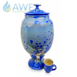 Peter Wallace Pottery Ceramic Water Filter Blue