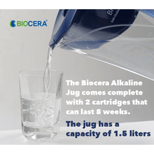 Biocera Antioxidant Alkaline Water Jug 2 Catridges